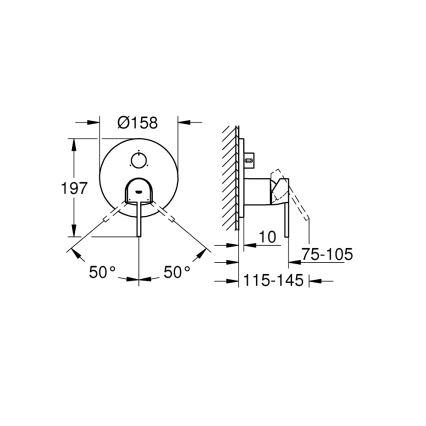 GROHE 24093003 - Mitigeur PLUS finition chrome brillant