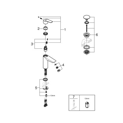 GROHE 24204002 - Mitigeur pour lavabo START taille M chrome brillant