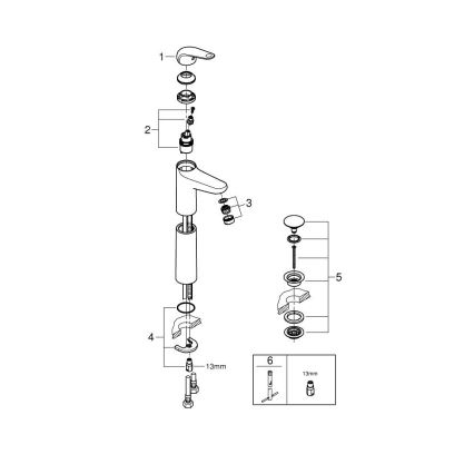 GROHE 24331001 - Mitigeur pour lavabo SWIFT 319 mm, chrome brillant