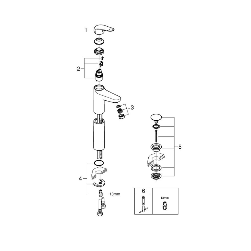 GROHE 24331001 - Mitigeur pour lavabo SWIFT 319 mm, chrome brillant