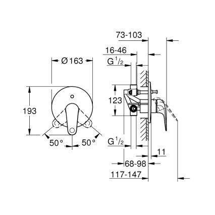 GROHE 24336001 - Mitigeur de baignoire SWIFT DN 15 chromé brillant