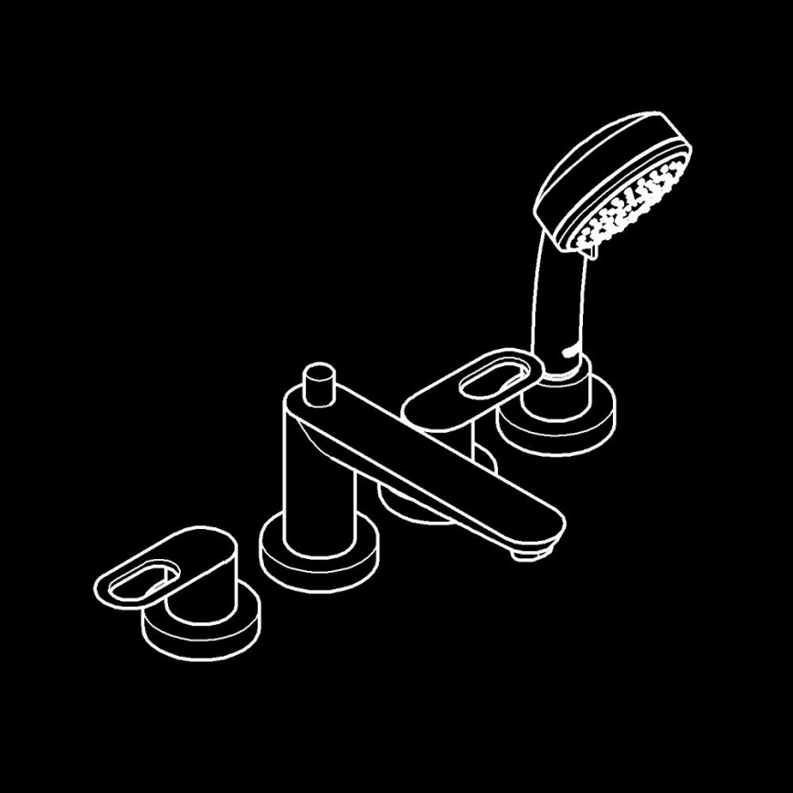 GROHE 2511900A - Mitigeur de baignoire BAULOOP DN 20 chrome brillant