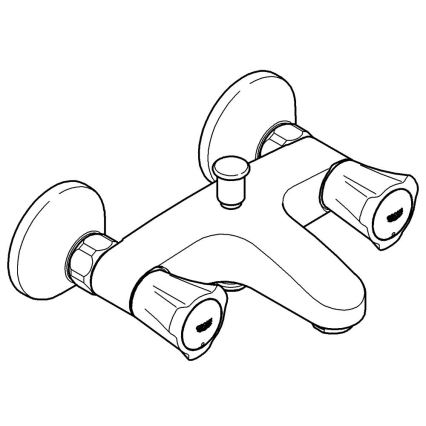 GROHE 25450001 - Mitigeur de baignoire COSTA L DN 15 chrome brillant