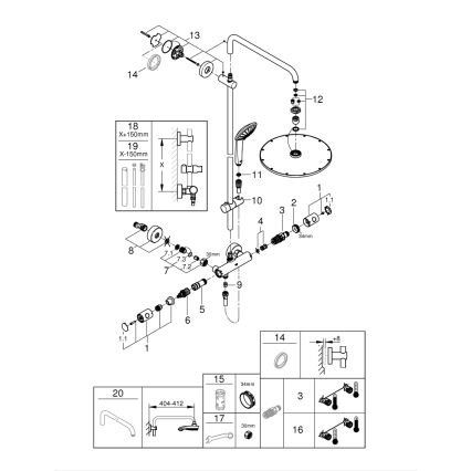 GROHE 26075DA0 - Système de douche EUPHORIA 310 finition bronze