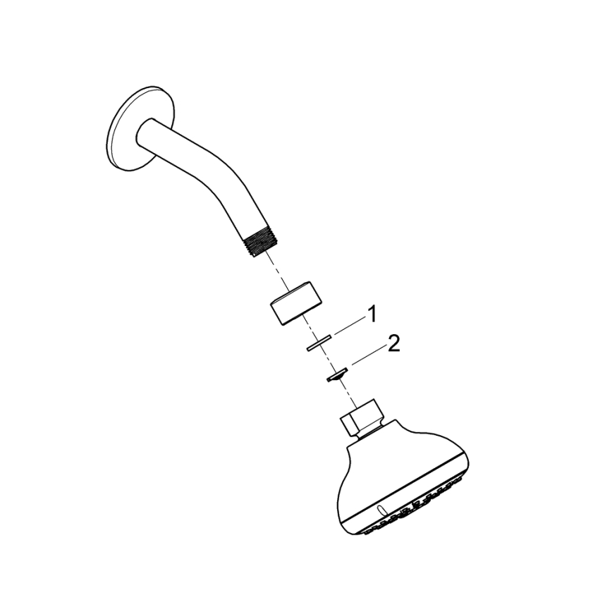 GROHE 26088001 - Tête de douche TEMPESTA 100 100 mm chromé brillant