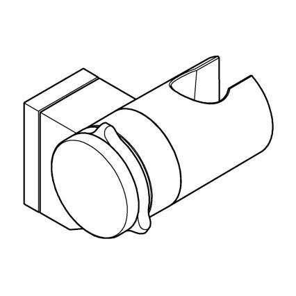 GROHE 261832431 - Support mural pour douche VITALIO UNIVERSAL noir