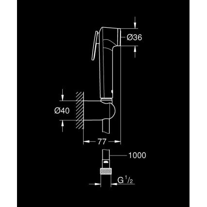 GROHE 26352000 - Douchette à main TEMPESTA-F TRIGGER SPRAY 30 36 mm, fini chrome brillant