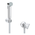 GROHE 26357000 - Ensemble mural avec vanne d'arrêt d'angle, finition chrome brillant