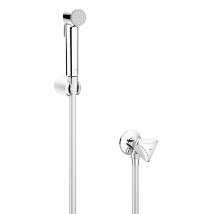 GROHE 26357000 - Ensemble mural avec vanne d'arrêt d'angle, finition chrome brillant