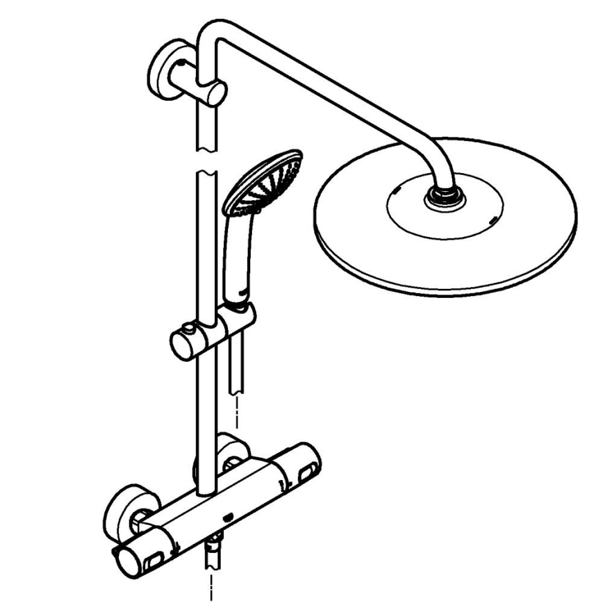 GROHE 26400001 - Système de douche VITALIO JOY SYSTEM 310 450 mm chromé brillant