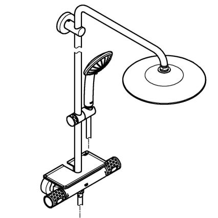 GROHE 26403002 - Système de douche VITALIO JOY 260, 450 mm, chrome brillant