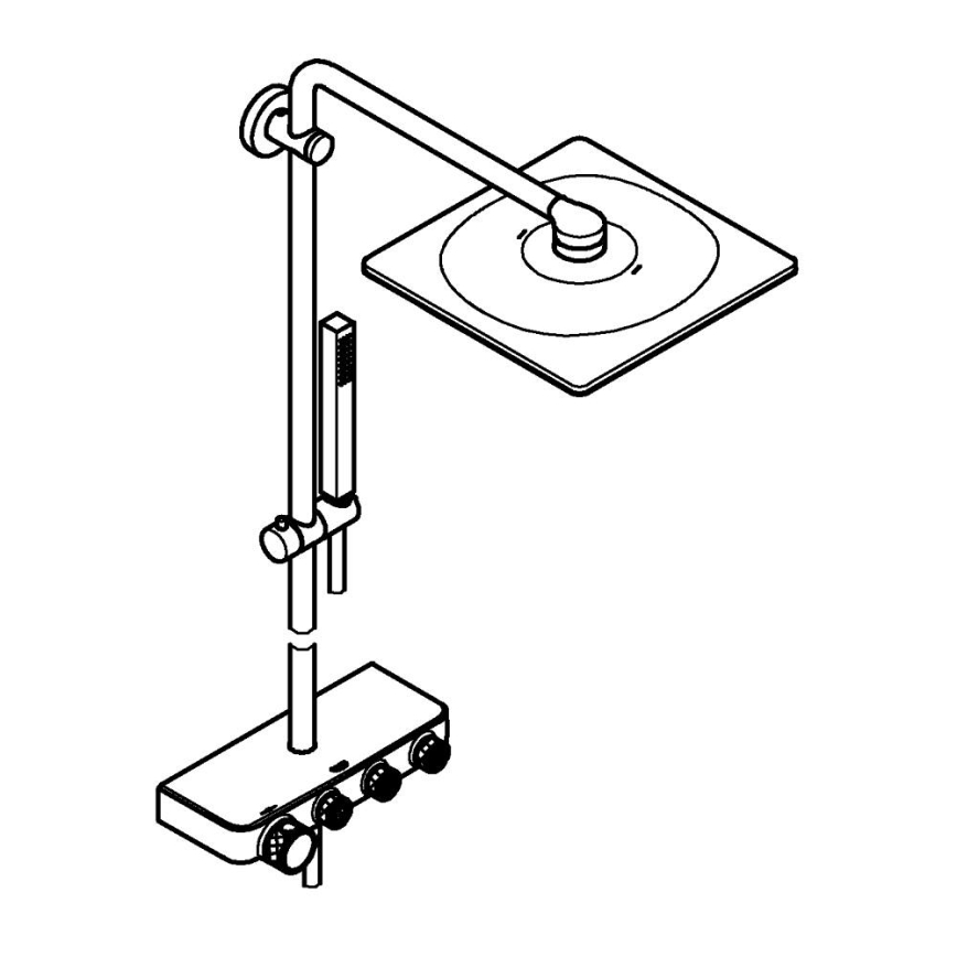 GROHE 26508000 - Système de douche EUPHORIA SMARTCONTROL 310 CUBE chromé brillant