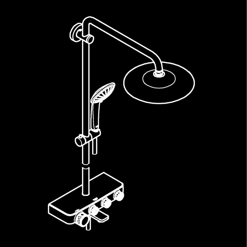 GROHE 26510000 - Système de douche EUPHORIA SMARTCONTROL 450 mm, chrome poli