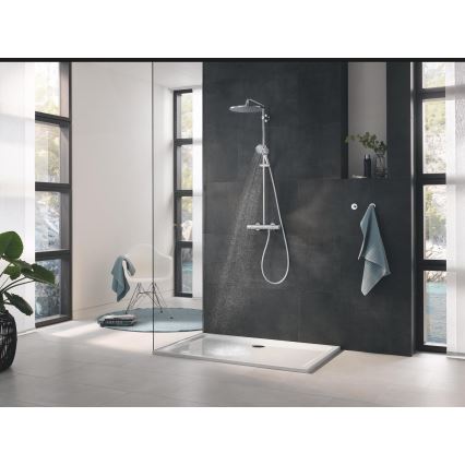 GROHE 26544000 - Pommeau de douche à main RAINSHOWER SMARTACTIVE 130 mm, finition chrome brillant