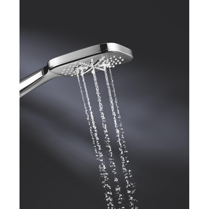 GROHE 26550000 - Douchette à main RAINSHOWER SMARTACTIVE 130 CUBE chrome poli