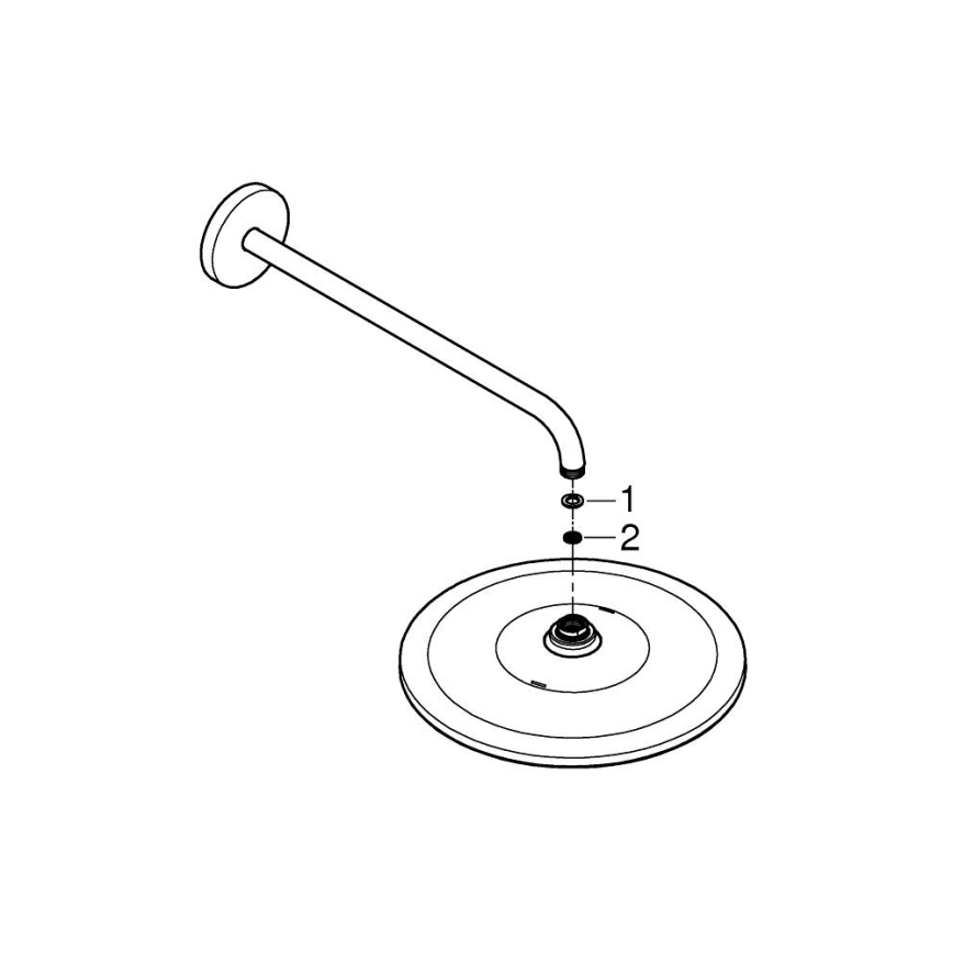 GROHE 26558000 - Ensemble avec tête de douche RAINSHOWER MONO 310 422 mm chrome brillant