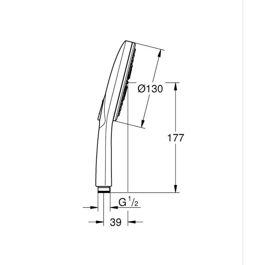 GROHE 26574GN0 - Douchette RAINSHOWER SMARTACTIVE 130, finition dorée brossée