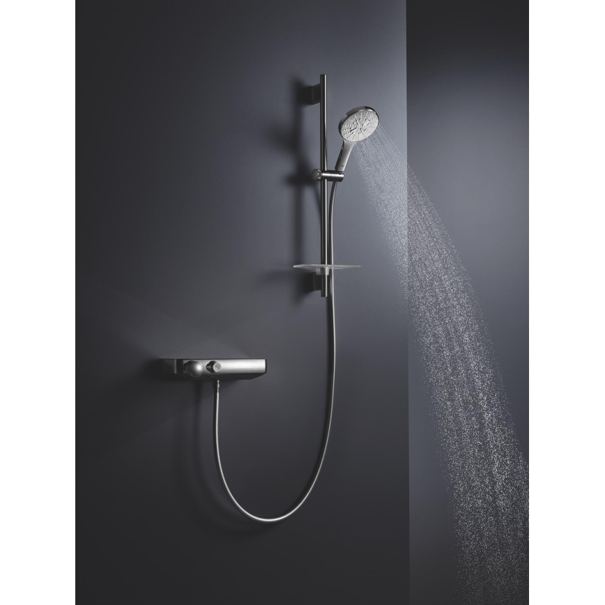 GROHE 26575000 - Ensemble de douche RAINSHOWER SMARTACTIVE 130, 600 mm chromé brillant