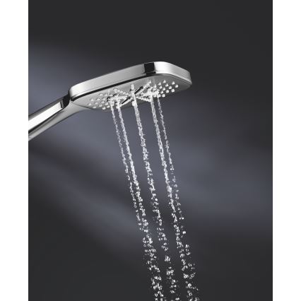 GROHE 26582000 - Douchette à main RAINSHOWER SMARTACTIVE 130 CUBE chrome brillant
