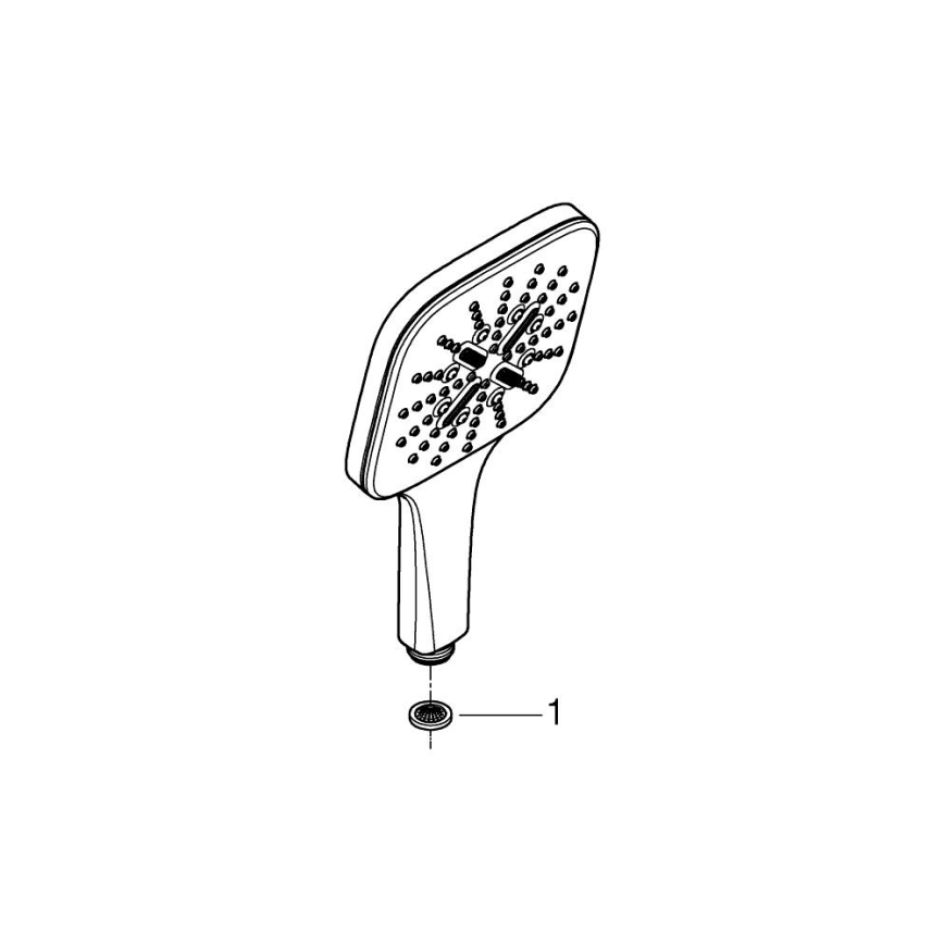GROHE 26582DC0 - Douchette à main RAINSHOWER SMARTACTIVE 130 CUBE en inox
