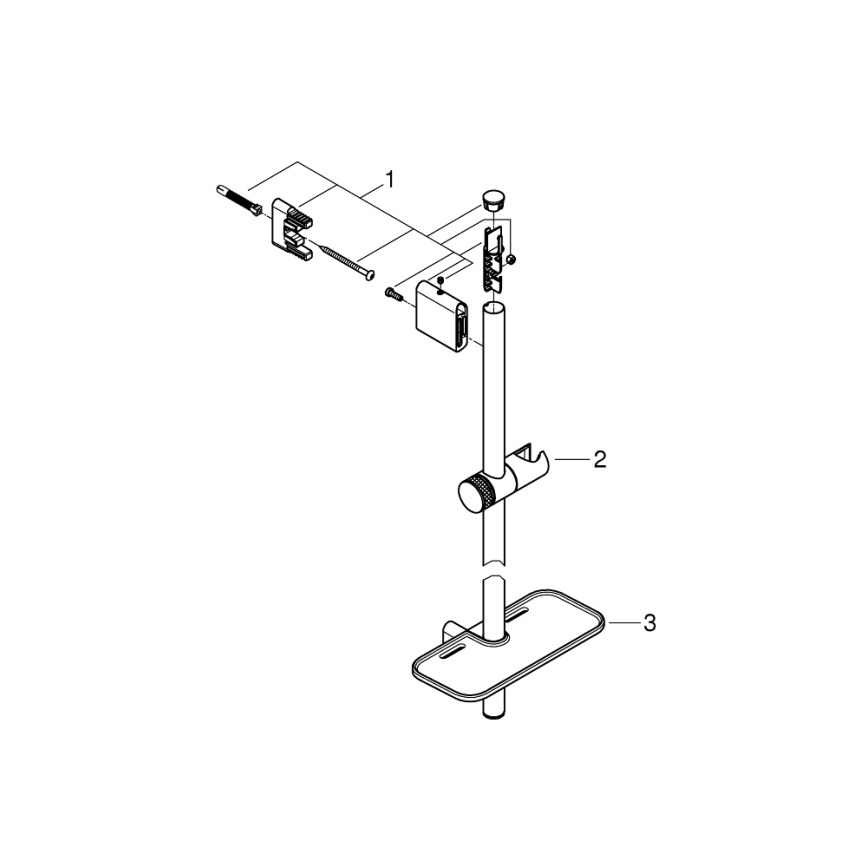 GROHE 26603DA0 - Barre de douche RAINSHOWER SMARTACTIVE 900 mm cuivrée