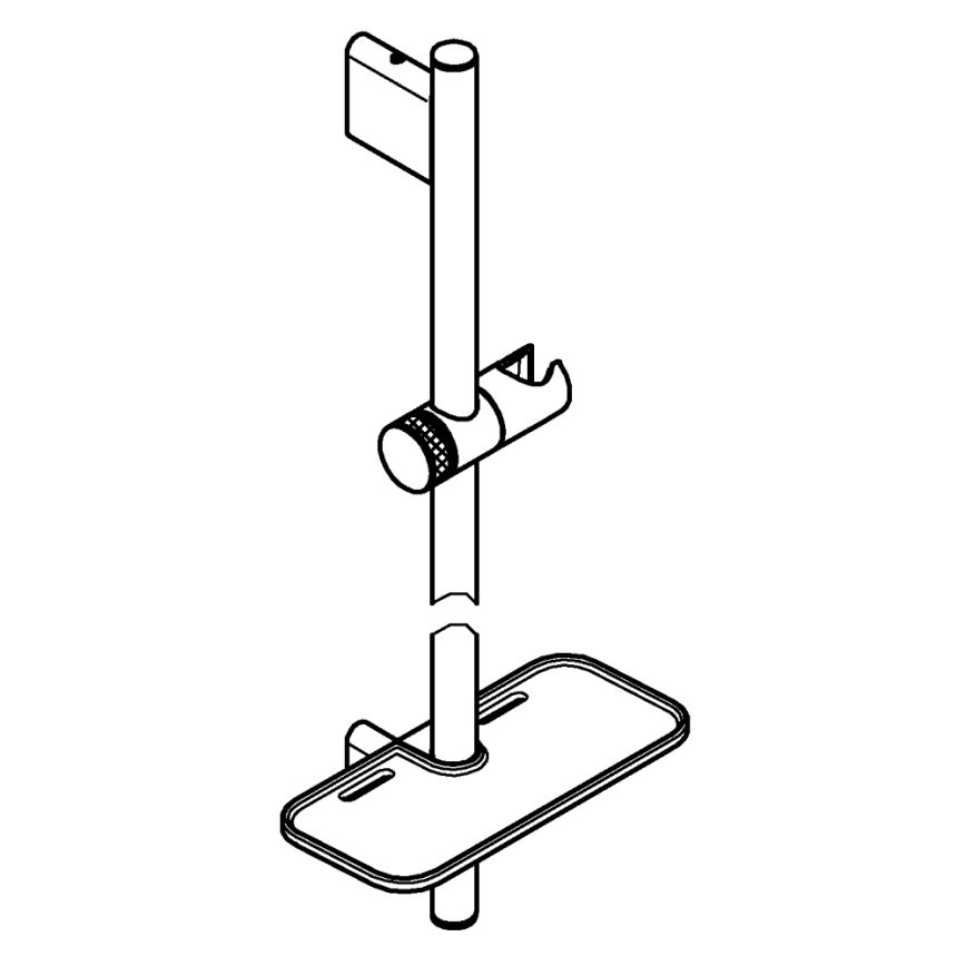GROHE 26603DA0 - Barre de douche RAINSHOWER SMARTACTIVE 900 mm cuivrée