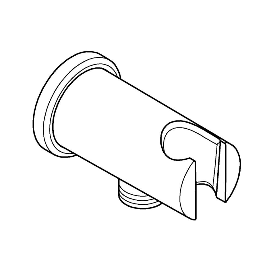 GROHE 26658000 - Raccord mural avec support intégré pour douchette Ø 48 mm, chrome