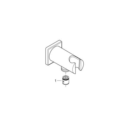 GROHE 26659000 - Raccord mural avec support de douche RAINSHOWER 48 × 48 mm chromé