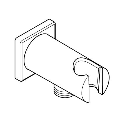GROHE 26659000 - Raccord mural avec support de douche RAINSHOWER 48 × 48 mm chromé