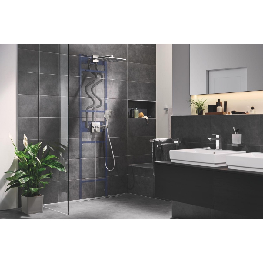 GROHE 26659000 - Raccord mural avec support de douche RAINSHOWER 48 × 48 mm chromé