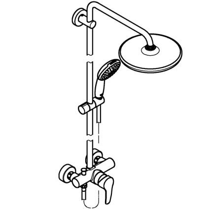 GROHE 26679001 - Système de douche VITALIO START 250 390 mm chrome poli