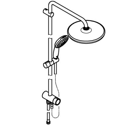GROHE 26680001 - Système de douche VITALIO START SYSTEM 250 390 mm en métal, chromé