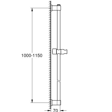 GROHE 26970001 - Barre de douche VITALIO UNIVERSAL 1150 mm chromé brillant