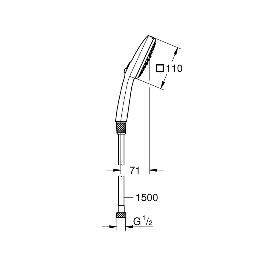 GROHE 26973001 - Douchette VITALIO COMFORT 110 110 mm chrome brillant