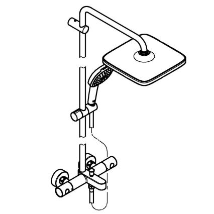 GROHE 269842431 - Système de douche VITALIO COMFORT 250 250 × 250 mm noir