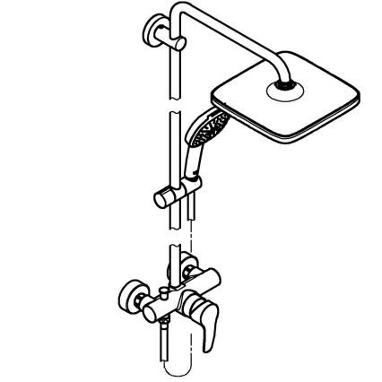 GROHE 26985001 - Système de douche VITALIO COMFORT 250 250 × 250 mm chrome brillant