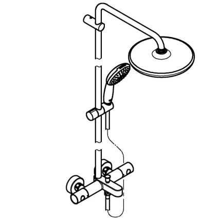 GROHE 26988001 - Système de douche VITALIO START SYSTEM 390 mm chrome brillant