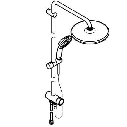 GROHE 26989001 - Système de douche VITALIO START SYSTEM 250 390 mm chromé brillant