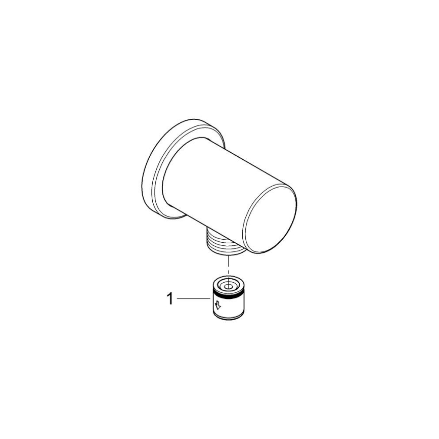 GROHE 27057DC0 - Coude mural RAINSHOWER DN 15 en acier inoxydable