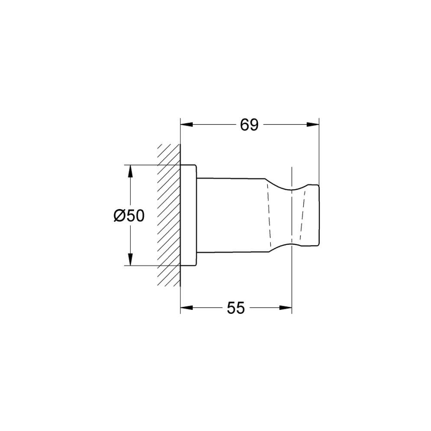 GROHE 27074DL0 - Support mural pour douche RAINSHOWER, finition cuivre brossé