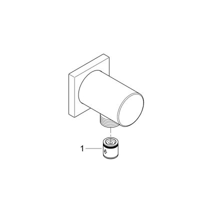 GROHE 27076000 - Coude mural RAINSHOWER, finition chrome brillant