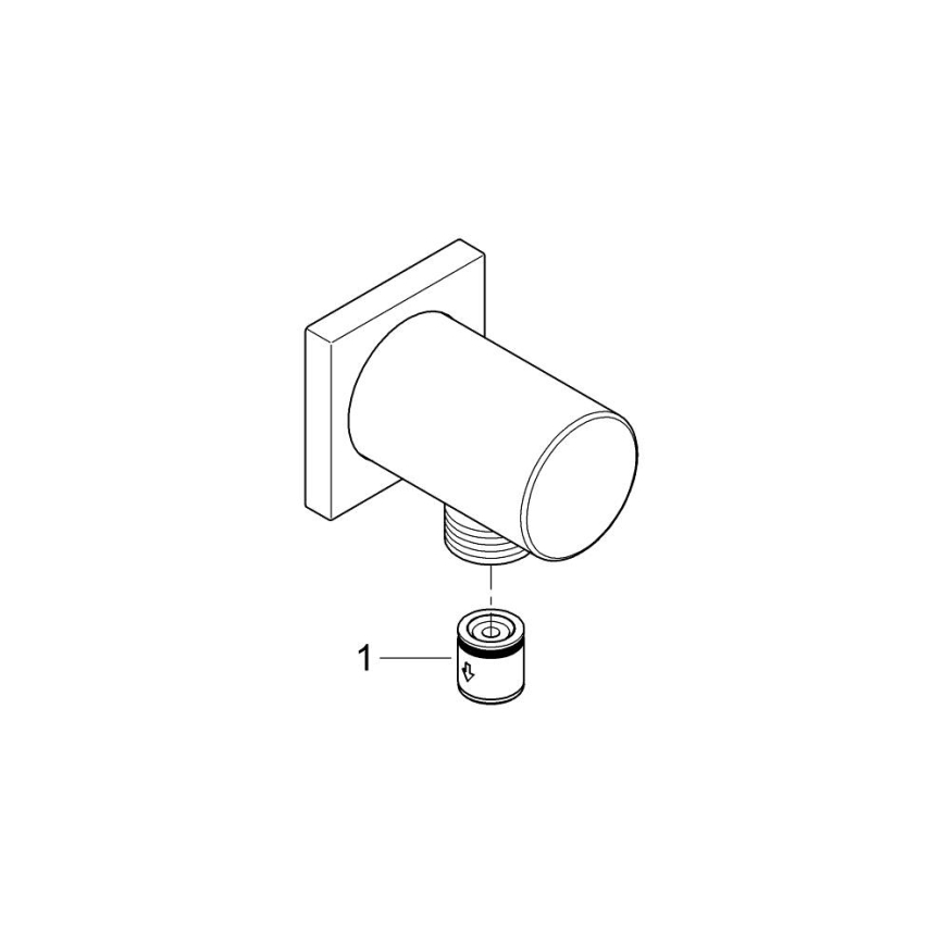 GROHE 27076000 - Coude mural RAINSHOWER, finition chrome brillant