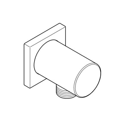 GROHE 27076000 - Coude mural RAINSHOWER, finition chrome brillant