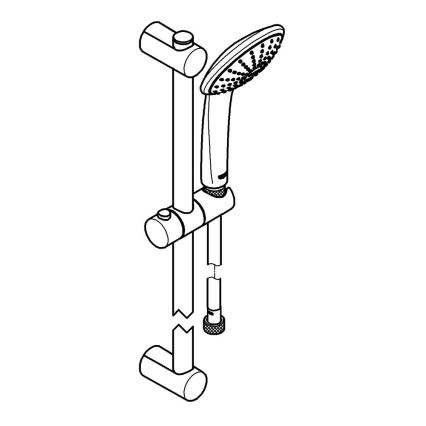 GROHE 27322000 - Ensemble de douche VITALIO JOY 600 mm chrome brillant