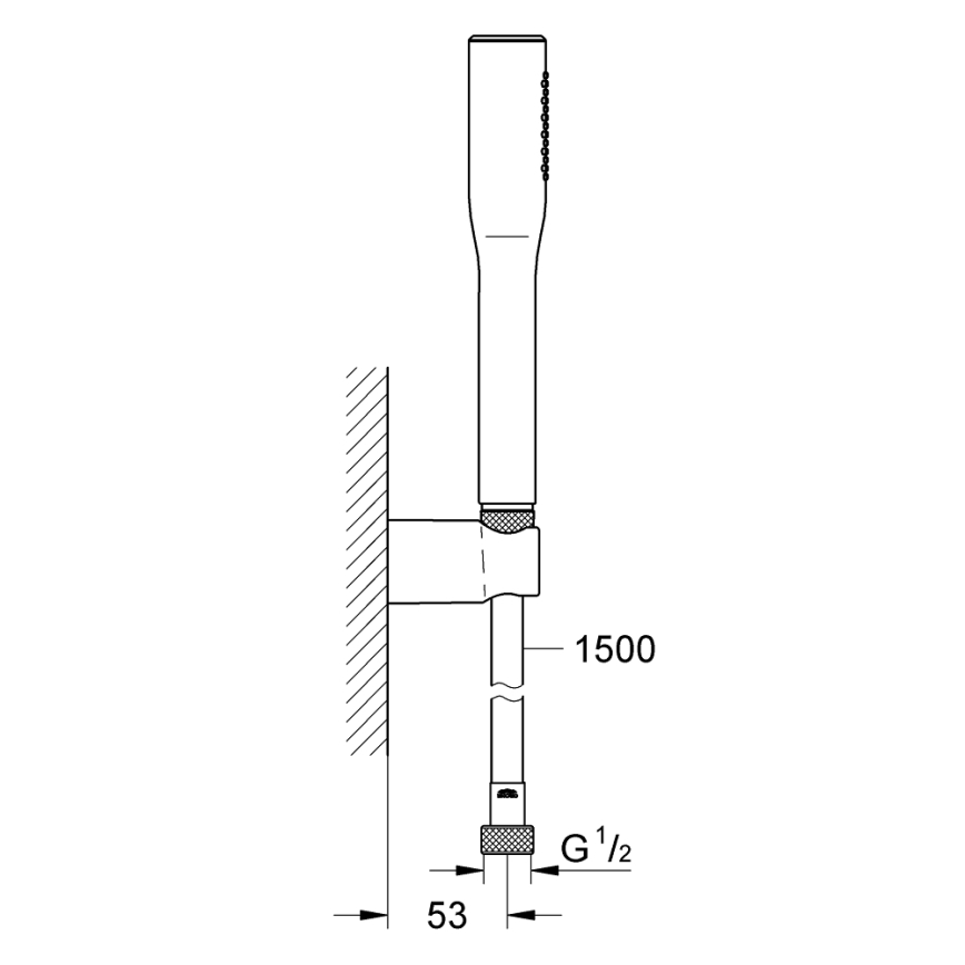 GROHE 27369000 - Ensemble de douche EUPHORIA COSMOPOLITAN STICK 1500 mm chromé brillant