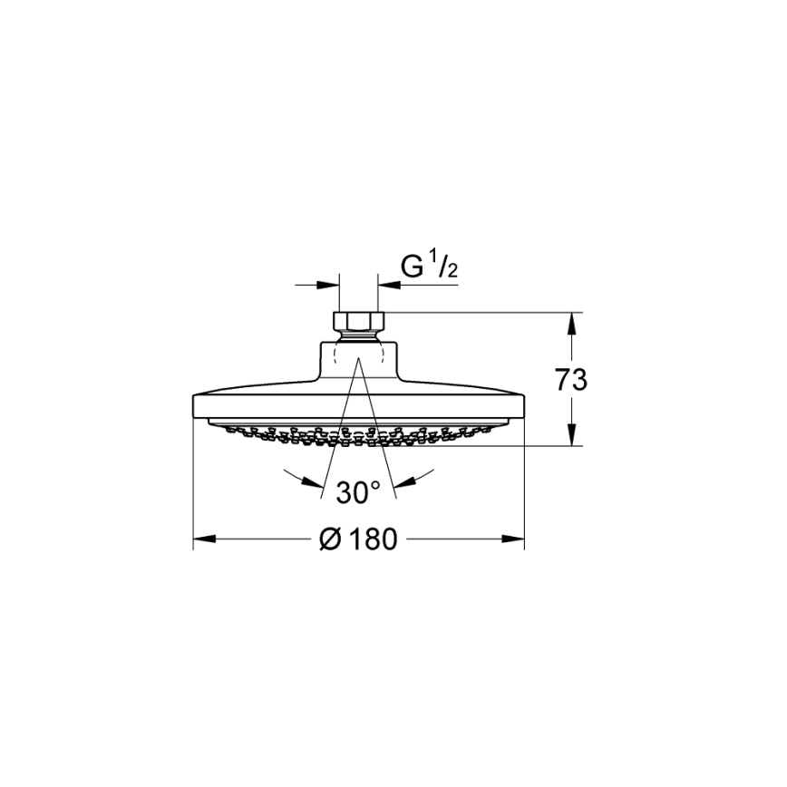 GROHE 27492000 - Tête de douche EUPHORIA COSMOPOLITAN O 180 mm chrome brillant