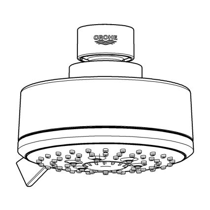 GROHE 27591001 - Tête de douche TEMPESTA COSMOPOLITAN 100, 100 mm, chrome poli