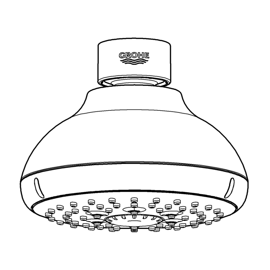 GROHE 27606001 - Tête de douche NEW TEMPESTA 100, 100 mm, chrome brillant