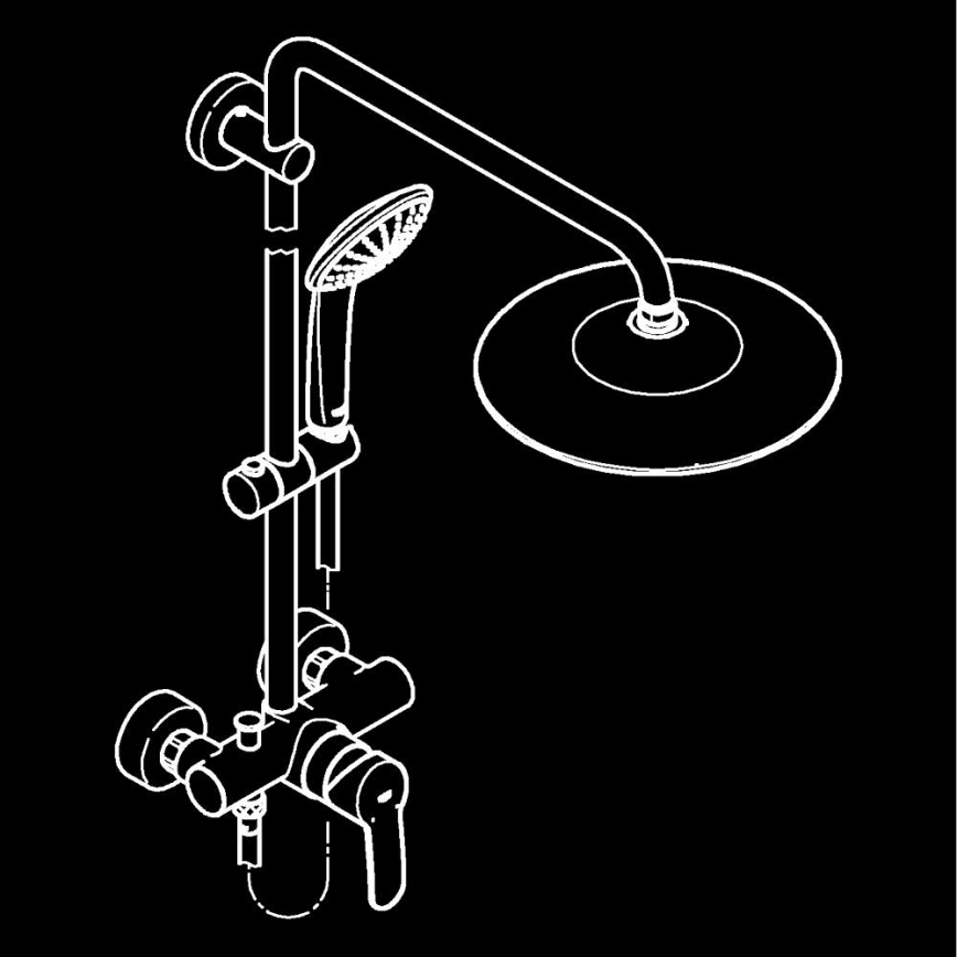 GROHE 27684001 - Système de douche VITALIO JOY 260 450 mm, chrome brillant