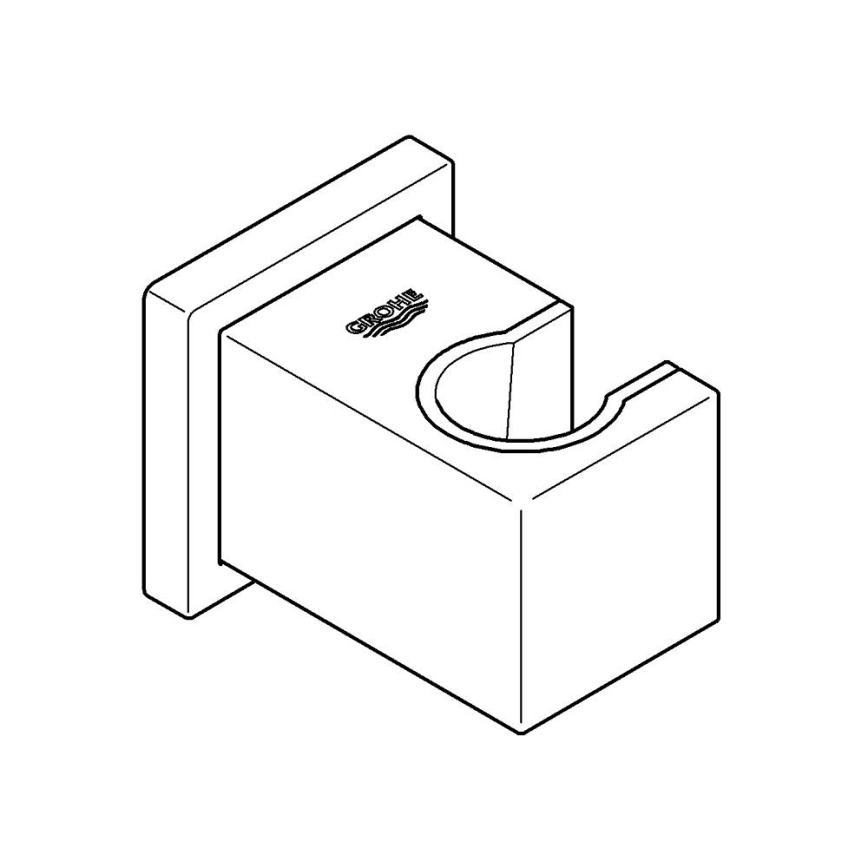 GROHE 27693000 - Support mural pour douchette EUPHORIA CUBE chromé brillant